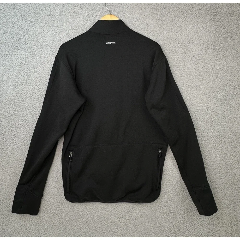 VTG Patagonia Mens XL Black Full Zip Cycling Track Jacket 24320 Made In The USA